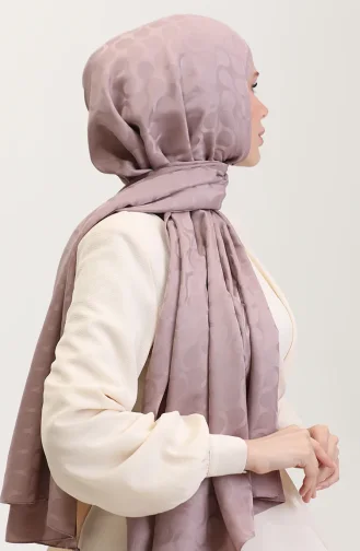 Bloom Desen Jakar Şal 90183-09 Koyu Gül Kurusu