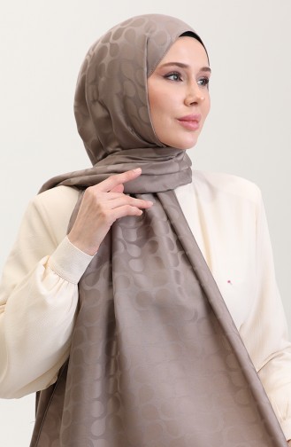 Bloom Desen Jakar Şal 90183-14 Koyu Vizon