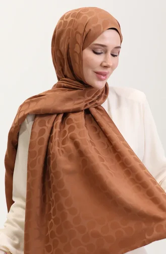 Jacquard Sjaal Met Bloemenpatroon 90183-16 Bruin 90183-16