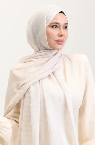 Gestreifter Leinenschal 70286-01 Beige 70286-01