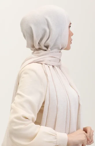 Gestreifter Leinenschal 70286-01 Beige 70286-01