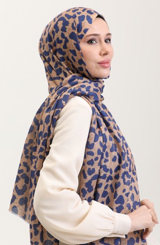 Leopar Desenli Şal 2076-03 Sütlü kahve
