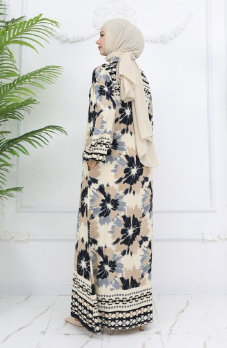 Beige Hijab Kleider 2001-03
