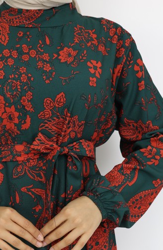 Robe Hijab Vert emeraude 2004-01