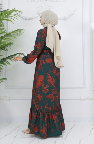 Robe Hijab Vert emeraude 2004-01