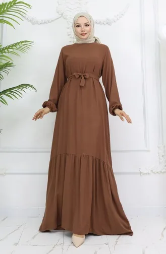 Brown Hijab Dress 2013-04