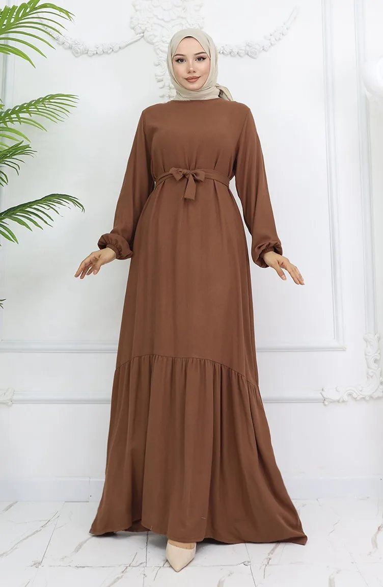 Brown Hijab Dress 2013-04