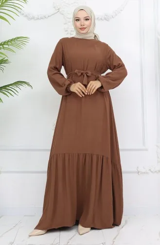 Brown Hijab Dress 2013-04