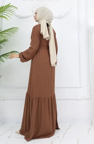 Brown Hijab Dress 2013-04