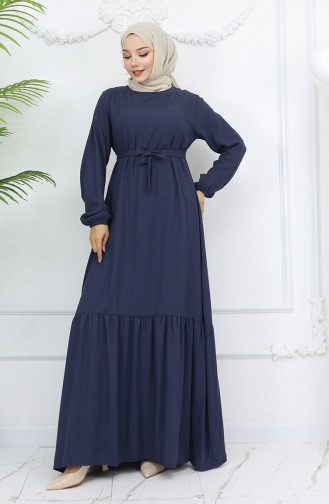 Navy Blue İslamitische Jurk 2013-06