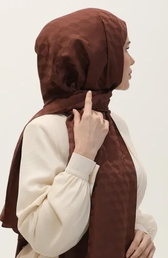 Châle Jacquard Koza 90187-14 Marron 90187-14