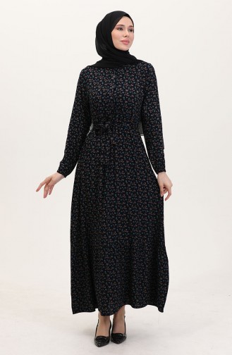 Robe Hijab Bleu Marine 4069-01