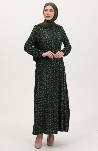 Robe Hijab Vert emeraude 4069-05