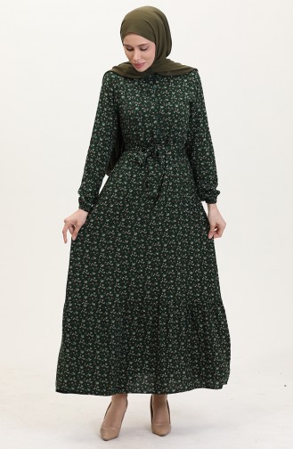 Robe Hijab Vert emeraude 4069-05