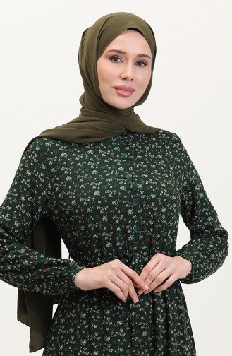 Robe Hijab Vert emeraude 4069-05
