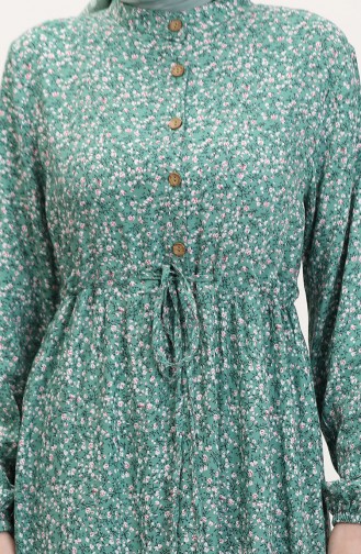 Grün Hijab Kleider 0037-01