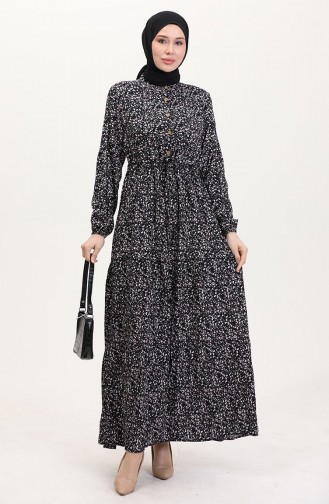 Schwarz Hijab Kleider 0037-02