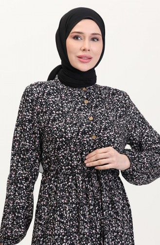 Schwarz Hijab Kleider 0037-02