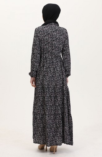 Schwarz Hijab Kleider 0037-02