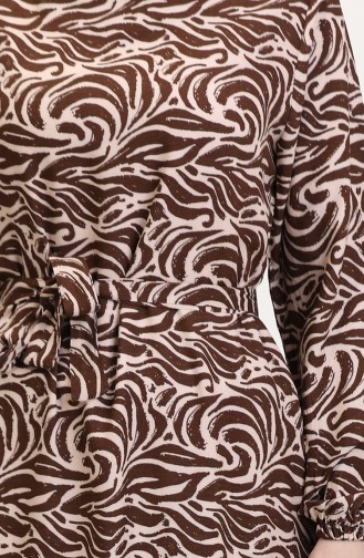 Braun Hijab Kleider 0038-04