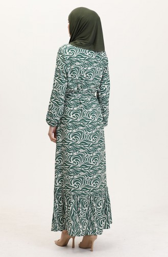Emerald Green Hijab Dress 0038-05