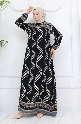 Black Hijab Dress 0031-01