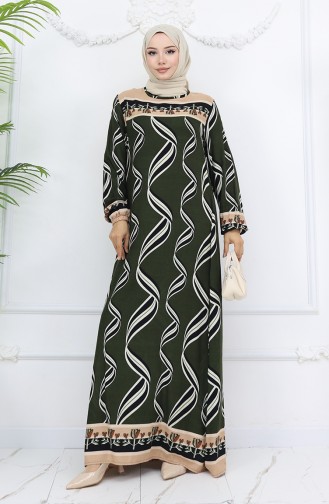 Khaki İslamitische Jurk 0031-06