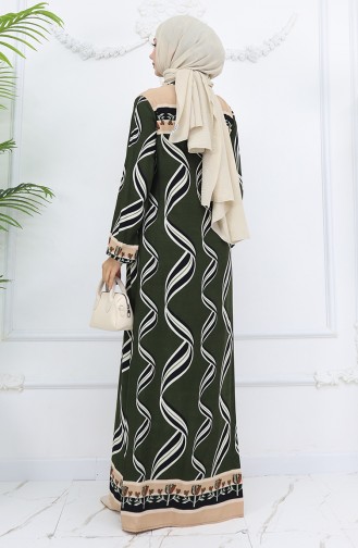 Khaki İslamitische Jurk 0031-06
