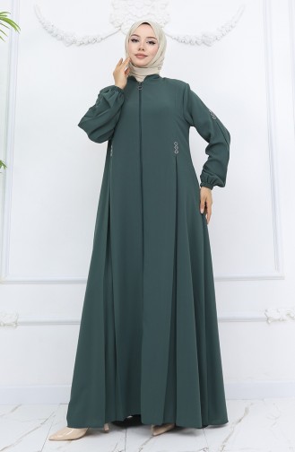 Green Almond Abaya 6203-05