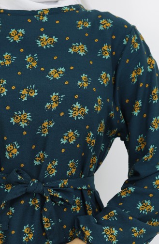 Robe Hijab Pétrole 0035-04