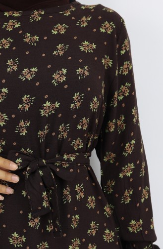 Brown Hijab Dress 0035-05