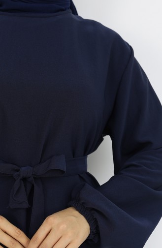 Dunkelblau Hijab Kleider 2002-02