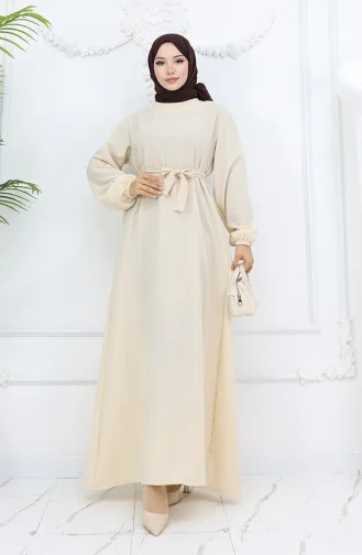 Aerobin Fabric Elastic Sleeve Dress 2002-06 Cream 2002-06