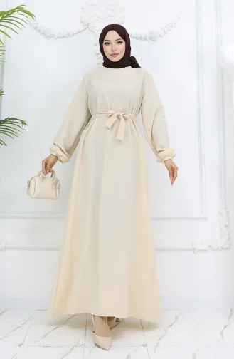 Aerobin Fabric Elastic Sleeve Dress 2002-06 Cream 2002-06