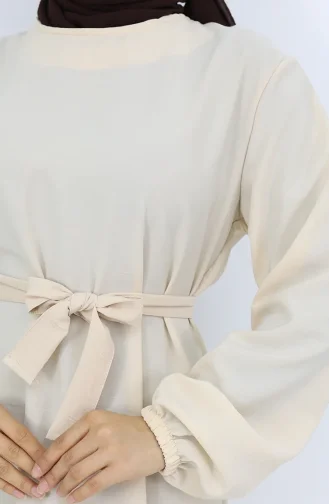 Aerobin Fabric Elastic Sleeve Dress 2002-06 Cream 2002-06