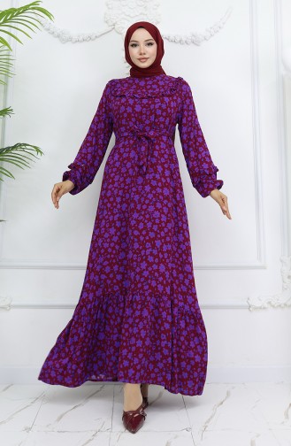 Weinrot Hijab Kleider 2003-01