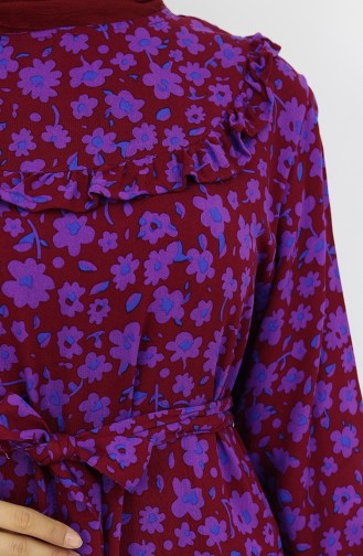 Weinrot Hijab Kleider 2003-01