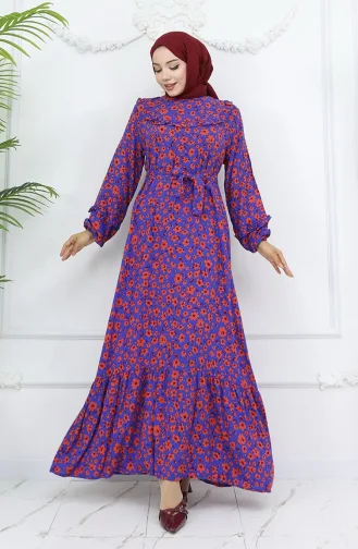 Viscose Fabric Ruffle Dress 2003-02 Indigo 2003-02