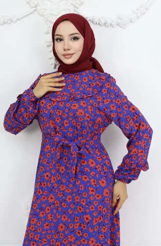 Viscose Fabric Ruffle Dress 2003-02 Indigo 2003-02