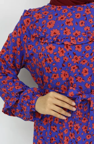 Viscose Fabric Ruffle Dress 2003-02 Indigo 2003-02