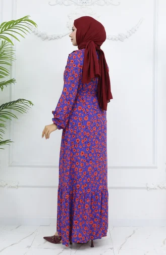 Viscose Fabric Ruffle Dress 2003-02 Indigo 2003-02