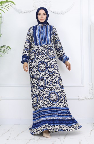 Navy Blue Hijab Dress 2005-04