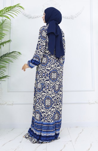 Navy Blue Hijab Dress 2005-04