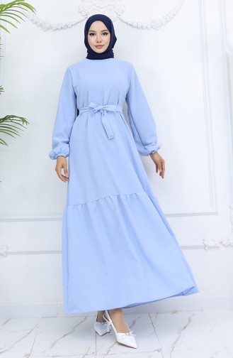 Eisblau Hijab Kleider 2007-01