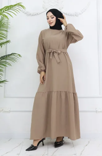 Aerobin Fabric Belted Dress 2007-02 Mink 2007-02