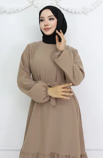 Aerobin Fabric Belted Dress 2007-02 Mink 2007-02