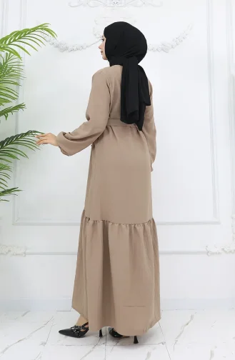 Aerobin Fabric Belted Dress 2007-02 Mink 2007-02