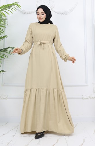 Beige İslamitische Jurk 2013-01