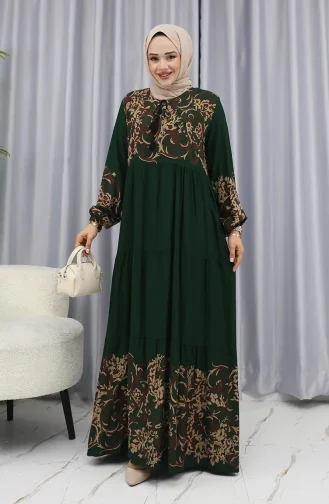 Robe à Motifs Aquatiques 4082-05 Vert émeraude 4082-05