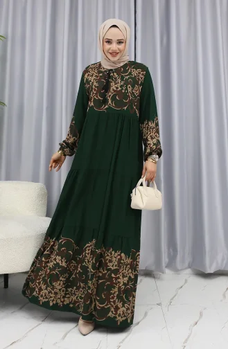 Robe à Motifs Aquatiques 4082-05 Vert émeraude 4082-05